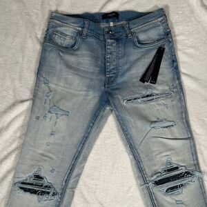 NWT! Amiri Bandana MX1 Jean in light indigo!